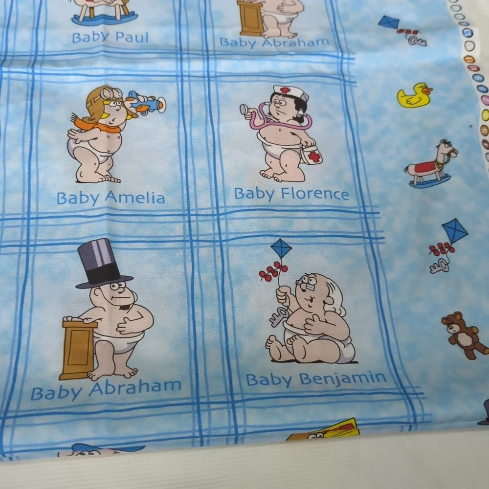 1 Yard Becky & Me KEY to the FUTURE Famous Babies Print Concepts Fabric‎